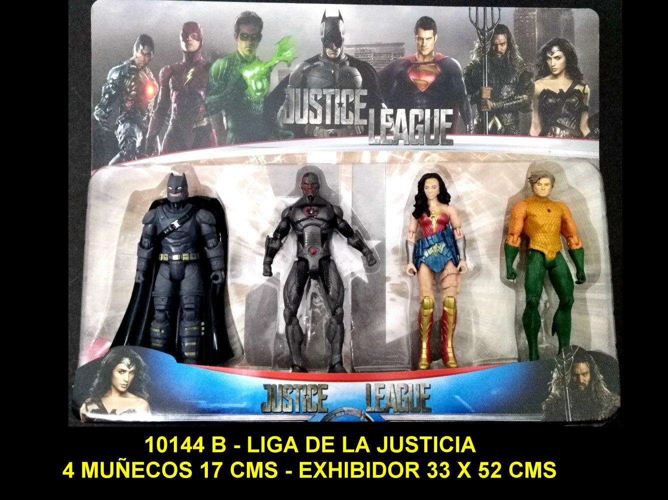 LIGA DE LA JUSTICIA SET X 4 SUPERHEROES 17 CMS